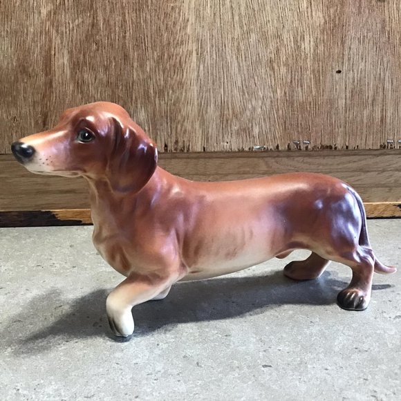 Other - Adorable Dachshund Porcelain Dog Figurine. Made in Japan